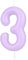 Hongplus Macaron Purple Number 3 Candle, 3 Birthday Candle, Macaron Purple Happy Birthday Candles for Cake, Purple Cake Topper Decorations for Girl Women Pastel Sweet 3 Birthday Party Decorations