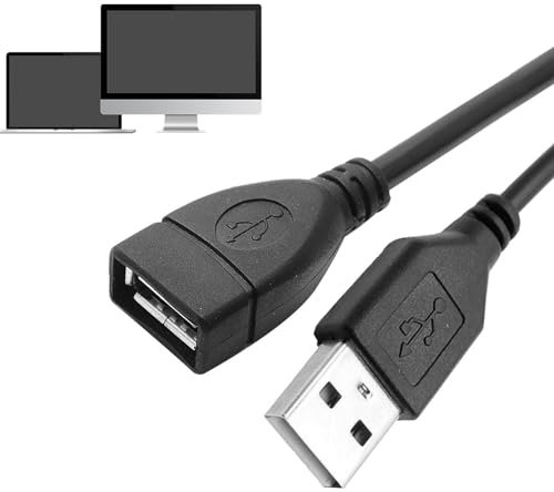 Cavo di prolunga USB 2.0, da maschio a femmina, per trasferimento più veloce, trasferimento dati veloce, compatibile con webcam, telefono, , tastiera, stampante, hard disk