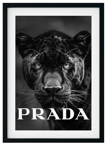 MJ-GRAPHICS® | Mood Poster Set Fashion Luxus Schwarz-Weiß - Elegant, Luxuriös, Boutique Lifestyle, Panther - Dekorative Wandkunst Premium für Schlafzimmer Wohnzimmer - A2 Kunstdrucke - ohne Rahmen