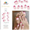 EBANKU Semi Cured Gel Strips, 24PCS Stickers 28PCS Pedi Wraps - Long Lasting, Easy to Apply & Remove for Salon-Quality Pedicure | French Pink