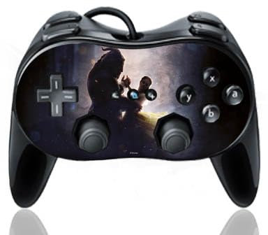 DeinDesign Skin kompatibel mit Nintendo Wii Classic Controller Pro Folie Sticker Die Schöne und das Biest Disney Princess Offizielles Lizenzprodukt