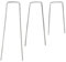 GeRnie Clavos en forma de U for césped de jardín, clavos galvanizados de anclaje al suelo for fijar césped artificial, barrera de malezas, clavos reutilizables, 12/25 unidades(Silver Length 200mm,25PC