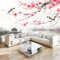 Vlies Fototapete Chinesischer Stil Tuschemalerei Kirschblüten 300x210 cm Art Mauer VliesTapete Wandtapete Wanddeko Wand Wohnzimmer Schlafzimmer Wohnung Wandbilder