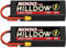 Hilldow Lot de 2 batteries Lipo 4S 14,8 V 5000 mAh 120C avec prise XT60 pour voiture télécommandée Buggy Truggy Truggy Échelle 1/10 RC Truck Crawler Monster