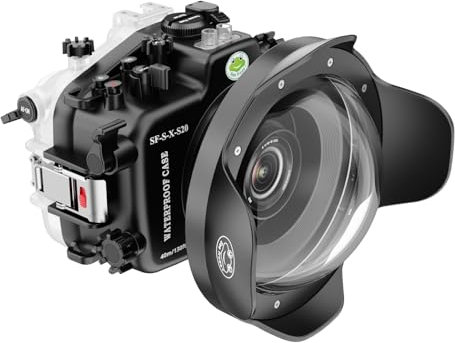 Étui étanche pour appareil photo Fujifilm X-S20, IPX8 40 m avec verre anti-reflet et plein (X-S20 10-24 mm/16-50 mm/18-55 mm WA005-B)