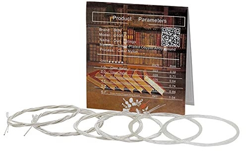 QANYEGN Oud-Saiten, transparentes Oud-Saiten-Set aus Nylonlegierung, Ersatzsaiten für klassische Gitarre (11 Saiten)