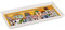 Egan Vassoio Collezione Paese Mio. Vassoio in New Bone China di Colore Giallo con Fantasia a Paesaggio. Misure: 19x9 cm. La refernza è 121014