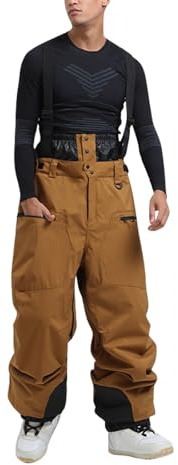 Skihose Herren Baggy Wasserdicht Mit Träger Snowboardhose Thermo Latzhose Gefüttert Warm Schneehose Herren Winter Ski Atmungsaktiv Skihosen Mit Hosenträger Weit Ski Hosen Für Männer Dicke