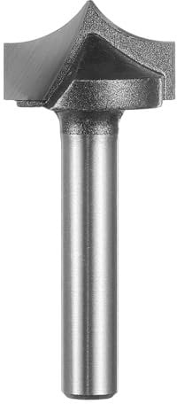 sourcing map Point Cutting Roundover Router Bit 3/8 Radius 1/4 Shank 3/4 Cutting Diameter 2 Flute Round Over CNC Router Bit for 2D and 3D Carving Woodworking Engraving Tool