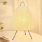 GOMETY Papier Tischlampe, 28X47CM Kreative Reispapier Lampe, Nachttischlampe Stehlampe Papier Dekorative Tischlampe Minimalistische Art Stimmungslicht für Wohnzimmer Schlafzimmer Restaurant(Weiß)