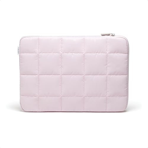 U Brands Laptophülle aus Nylon, mit Reißverschluss, 26,7 x 38,1 cm, Computerzubehör, Laptoptasche für MacBook Pro, MacBook Air, Chromebook, HP-Computer, Blütenblattrosa