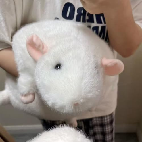 Xiyocadt Mäuse Plüschtier Maus Figur Kuscheltier Stofftier Plushie Plüschmaus Streich für Junge Mädchen (55CM,Weiß)