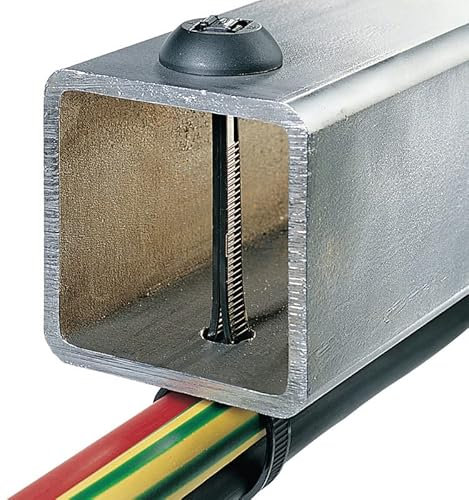 HellermannTyton, Kabelbinder der BHT-Serie für Einloch-Anwendung (Flansch Chassis), hitzebeständig, Material - Polyamid 6,6, hohe Temperatur (PA66HS), 375 x 7,6 mm, Schwarz, 250 Stück