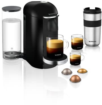Krups Nespresso Vertuo Plus Machine à café Capacité du réservoir : 1,7 l Noir/acier inoxydable