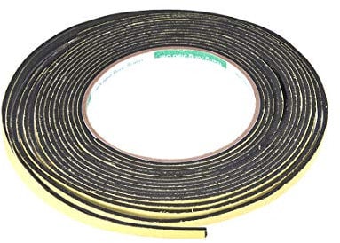 sourcing map Sealing Foam Tape 5mm Wide 2mm Thick 5m/16.4ft Long, Self Adhesive Weather Strip for Window Door Insulation