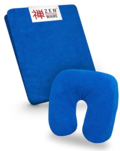 Zen – Spannbezug für Massageliegen & Kopfstützen – weiches Frottee-Spannbetttuch für Kosmetik-, Therapie- & Behandlungsliegen – Liegenbezug waschbar bei 60° – Massage-Zubehör (Königsblau)
