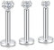 G23 Titan 16G 2/3 / 4mm Klar CZ Labret Monroe Lippenstifte mit Innengewinde Helix Knorpel Tragus Ohrring Piercing