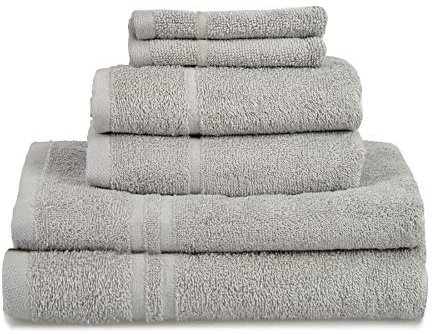 Allure Bath Fashions Hotel Essentials Set of 6 Absorbent Cotton Towels, Supersoft, Machine Washable 450gsm - Fully Guaranteed
