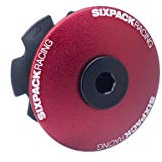Sixpack Racing Bedrohung Stern und Stöpsel für MTB-Vorbau, Erwachsene, Unisex, Rot, Einheitsgröße