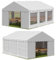 Das Company Partyzelt 5x6m Lagerzelt Universalzelt Pavillon mit Moskitonetz weiß Pavillon Zelt 240g/m² PE Plane wasserdicht Gartenzelt Summer IPEM - Faltpavillon - Gartenpavillon - Pavillon