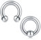 AceFun PA Ring Piercing Innengewinde Kreisförmige Hanteln Hufeisen und Spring Action Captive Perlenring CBR 8G Chirurgischer Stahl Körper Piercing Schmuck 2er-Set