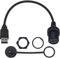 Duttek USB Flush Mount Cable, Round Single Port USB 3.0 Panel Flush Mount Extension Cable with Buckle for Car Truck Boat Motorcycle Dashboard 30cm/12 inch