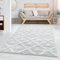 Carpettex Hochflor Teppich Wohnzimmer 3D Optik Hoch-Tief Effekt Geometrisch Design Flur Teppich Läufer Grau 80 x 250 cm - Flauschiger Teppich Schlafzimmer Skandinavische Stil Extra Weich Küchenläufer