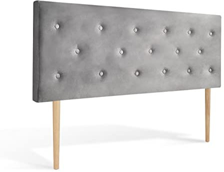 INTENSE DECO Tête de lit capitonnée Théa 160cm Velours Gris