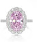 DJMJHG 6 Karat klassischer ovaler Moissanite Verlobungsring 925 Sterling Silber Schmuck Hochzeit Ringe 9 Rosa