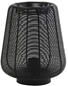 Light & Living Tischlampe Adeta - Schwarz - Ø22cm - Rund - Metall - Tischleuchte Wohnzimmer & Schlafzimmer - Tischlampen modern