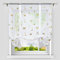 Heichkell Raffrollo mit Tunnelzug Voile Raffgardine Modern Kleinfenster Küchengardine Glänzende Schmetterling-Dekomuster Gold BxH 80x140 cm