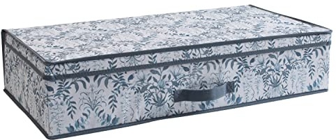 Laura Ashley Non-Woven Under The Bed Storage Box | Dimensions: 28x 16x 6 | Bedroom Organization | Foldable | Lidded | Parterre