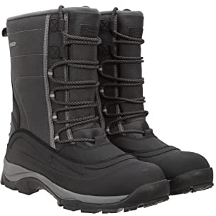 Mountain Warehouse Park Mens Snow Boots - Snowproof Winter Shoes, Water Repellent, Sherpa Lined, High Traction Outsole - Footwear for Camping, Walking in Cold Weather