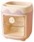 Verve Jelly Pig Pen Holder Cute Cosmetic Storage Stand Multifunctional Storage Container Kawaii Desktop Stationery Rack for Classroom Student Desk, 4.1 * 4.1 * 4.3in, Pink