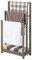 COSTWAY Freestanding Towel Rack, Solid Wood Towel Holder Drying Stand with 3 Towel Rails and Storage Shelf, Bathroom Accessory Organizer for Bath & Hand Towels, 45x22x86cm (Pine Wood, Vintage Grey)