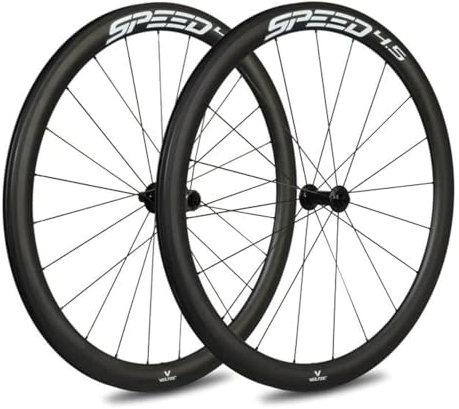 Veltec Unisex – Erwachsene Laufradsatz Speed 4.5 19mm SR Rim-Brake QR XDR, schwarz/weiß, 622-19