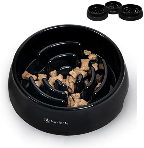 Slow Feeder Dog Bowl UK Large Dog Food Bowl 24.5 cm - Dog Anti-Choking Bloat Stop Puzzle Healthy Eating Bowl