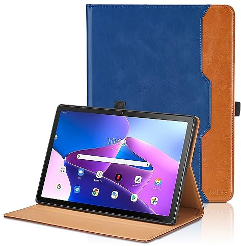 Custodia per Lenovo Tab M10 Plus (3rd Gen) 10.6 Pollici 2022 (TB128XU/TB128FU/TB125FU) Pelle Tablet Case, Multi-Angli Supporto Pieghevole Cover Protettiva con Tasca, Auto Sveglia/Sonno - Blu