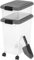 Ariyah Collections 50L (13.5L + 37L) 3 Piece Dog Food Storage Container & Measuring Scoop | Flip Top Lid Pet Food Storage Container | Dishwasher Safe Cat Food Dispenser (Grey)