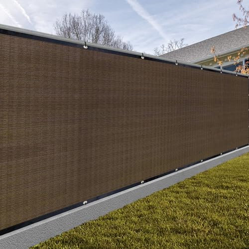 SUNNY GUARD Sichtschutzzaun, 152 x 65 cm, Braun, strapazierfähig, staubdicht, Netzgewebe, Schattennetz für Außenwand, Garten, Hof, Pool, Deck (wir stellen individuelle Größen her)