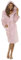 Style It Up Womens Ladies Flannel Fleece Dressing Super Soft Cosy Gown Nightwear Warm Robe (Pink,12-14)