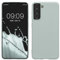 kwmobile Hülle kompatibel mit Samsung Galaxy S21 Hülle - weiches TPU Silikon Case - Cover geeignet für kabelloses Laden - Cool Mint
