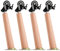 Lot de 4 Pieds de Canapé Bois Massif,Pieds de Meuble Bois Incliné Pieds de Canapé Bois pour Lit Armoire Tables et Chaises,avec roulettes (25CM,Inclined)