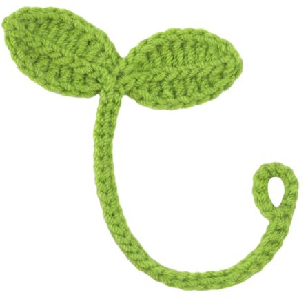 BOXOB Handgefertigtes Gestrickt Gehäkelter Blattspross Multifunktional für Leser Buchliebhaber Kopfhörer Zubehör Drehbänder - Baumwolle - 15x8cm - 1 Stück