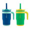 reduce 14oz Coldee Tumbler with Handle for Kids Leakproof Insulated Stainless Steel Mug with Lid & Straw –Spill Proof Chew-Resistant Straw 2 Pack