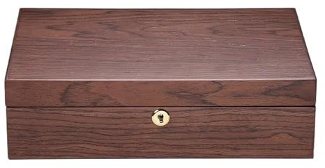 LOSTIS Schmuckkästchen Klein Holz Ring Vintage Box Mit Schloss Uhr Schmuck Box Walnuss Aufbewahrungsbox Massivholz Ohrringe Mit Schloss Schatulle Schmuckschatulle Schmuckbox Jewelry Box