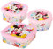 damaloo Frischhaltedosen mit Deckel passend für Minnie Mouse Fans - Luftdicht & BPA frei - 3er Set Brot Dosen Kinder - Kleine Brotdosen für Kita & Kindergarten - Snackbox für Mädchen & Jungen
