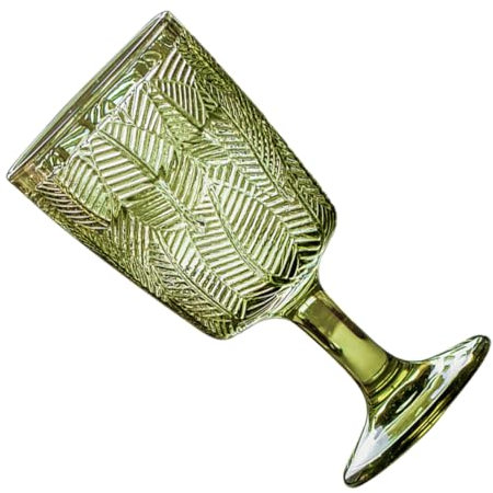 Zerodeko Copa De Vino Copa De Cristal En Relieve Copas De Vino En Relieve Gafas Retro Copas De Vino Verde Taza De Mousses Gafas De Colores Anteojos Vidrio Taza De Agua Bebidas Reutilizable