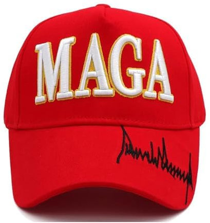 MAGA Hat Trump Hat Make America Great Again Donald Trump Hat Geschenk Stickerei Verstellbare Baseballkappe .., Maga Red, M/L
