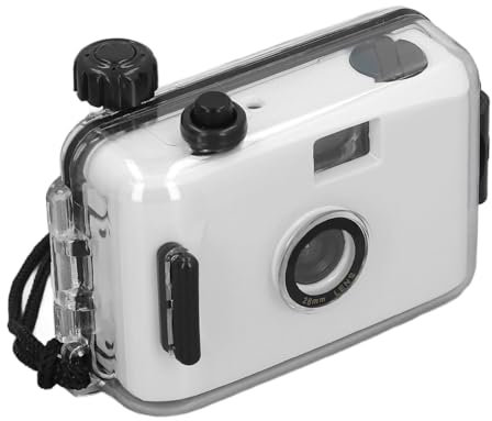 35-mm-Filmkamera, Wiederverwendbar, wasserdichte Kamera, Unterwasserkamera (3 M Tiefe) mit 1/100s-Verschluss und F/9 28-mm-Objektiv, Kostenloses Aufladen für (Schwarz und weiß)